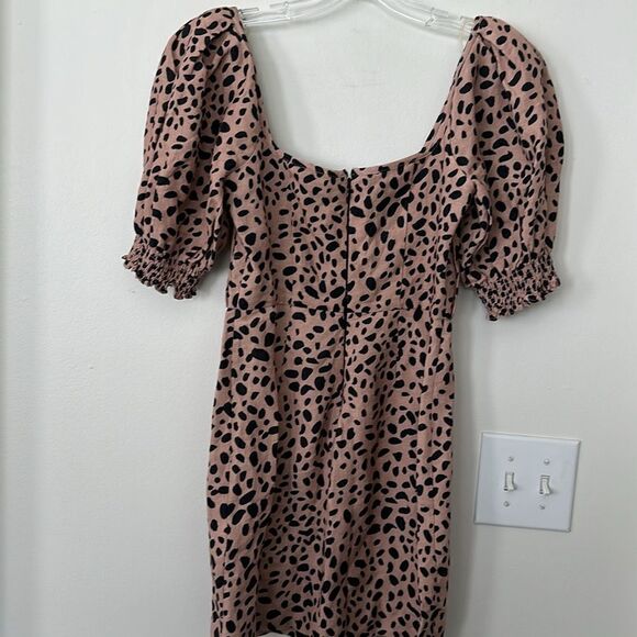 FRAME Animal Print Mini Dress 0 - Picture 5 of 8